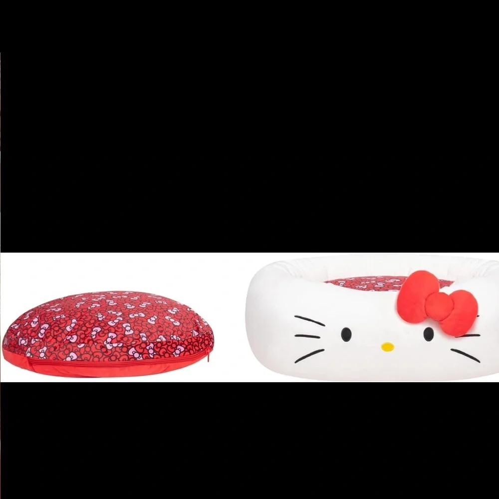 Sanrio Hello Kitty Dog Bed - White and Red